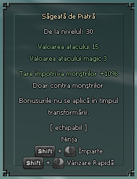 A tárgy leírása: Kőnyíl