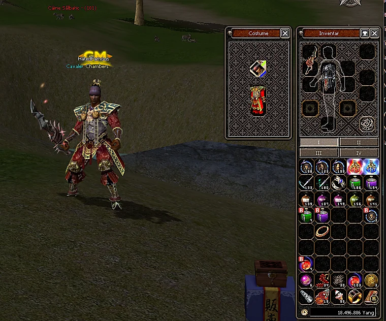 Regalis2 1.10.0 - Butonul și fereastra de costume din inventar