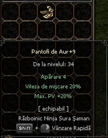 Regalis2 1.10.0 - Pantofi de Aur cu 20% bonus la viața maximă